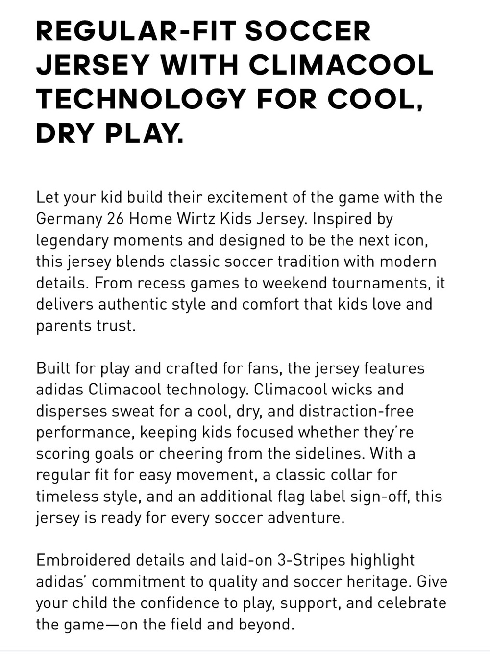 adidas Kids GERMANY 26 HOME WIRTZ
Soccer Jersey - Picture 7 of 8